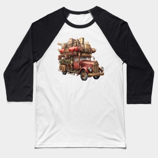 Steampunk Christmas Truck Baseball T-Shirt